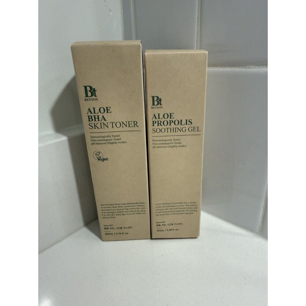 Breakout SOS K-Beauty Bundle - Benton Aloe BHA Toner + Propolis Soothing Gel